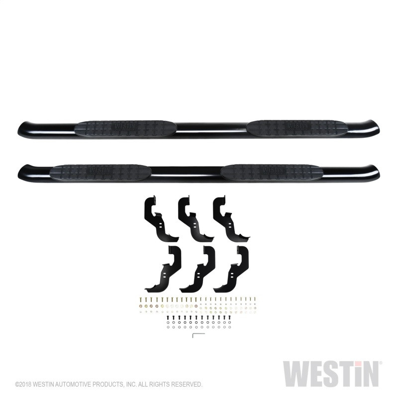 Westin 2019-2026 Chevy Silverado/Sierra 1500 Crew Cab Non LD PRO TRAXX 4 Oval Nerf Step Bars - Black