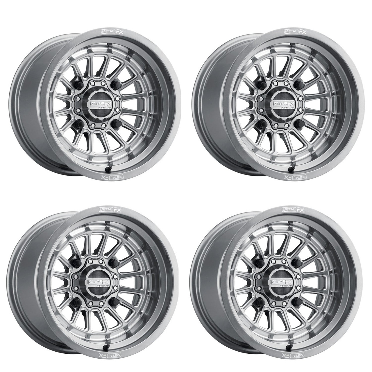 Set of 4 15x10 Delta Wheels (Gun Metal Contrast Cut) (4/156)