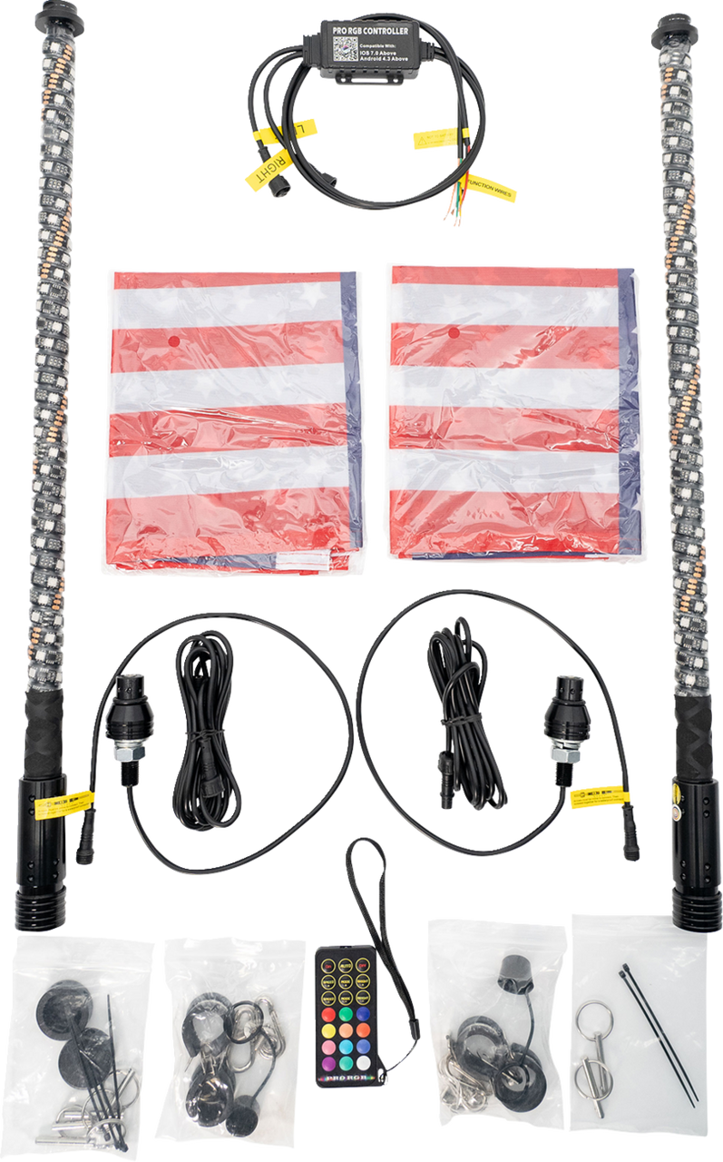 BRITE-LITES Whip Light - 2' - Quick Connect - Pair BL-WPSKIT2