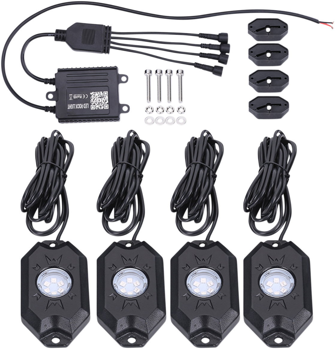 BRITE-LITES LED Rock Light Kit - RGB and Bluetooth BL-RGBROCK4