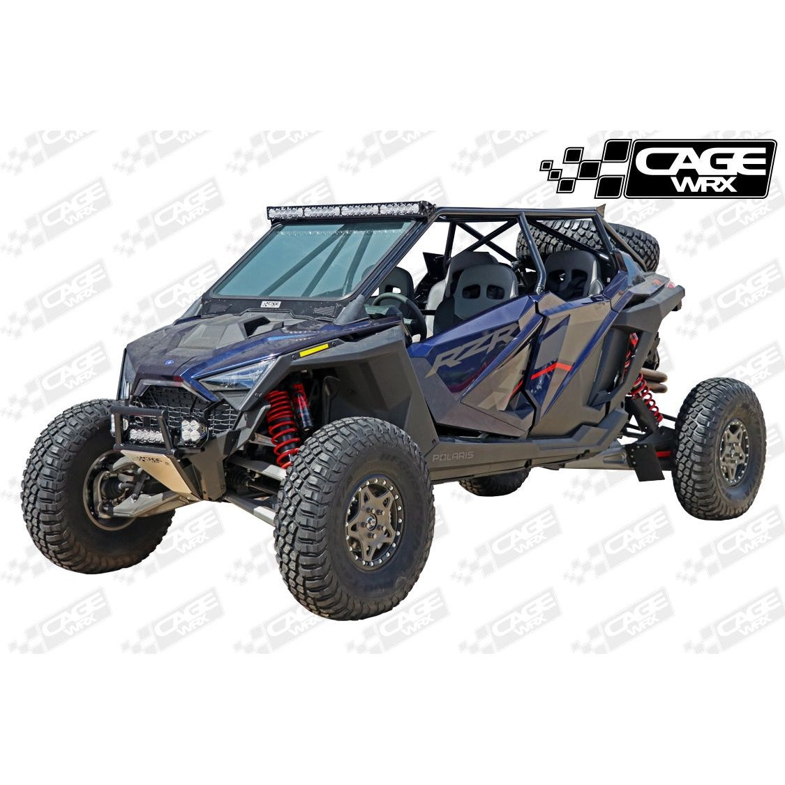 Polaris RZR Pro R 4 Raw Assembled Baja Spec Cage with Roof | CageWRX
