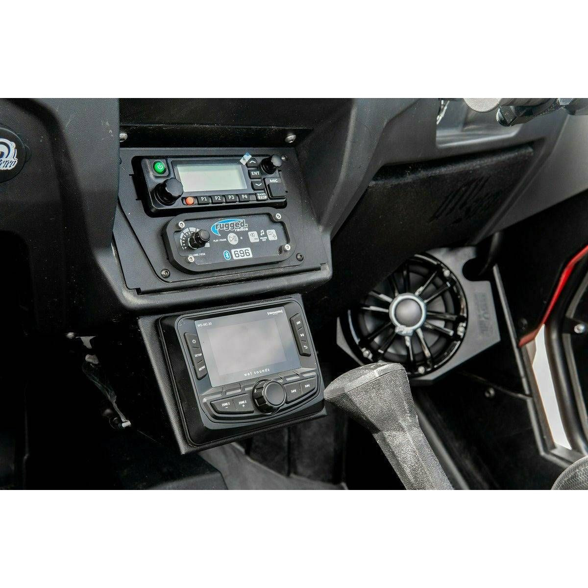 UTV Stereo Polaris RZR Under Dash Display Mount