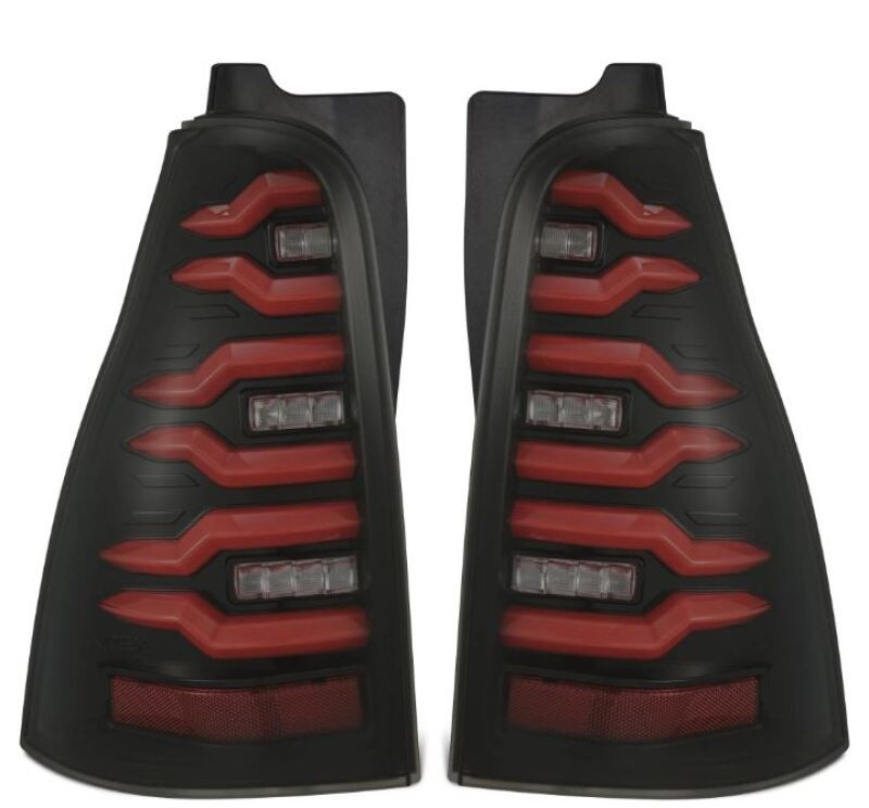 AlphaRex 03-09 Toyota 4Runner LUXX-Series LED Tail Lights- Black/Red
