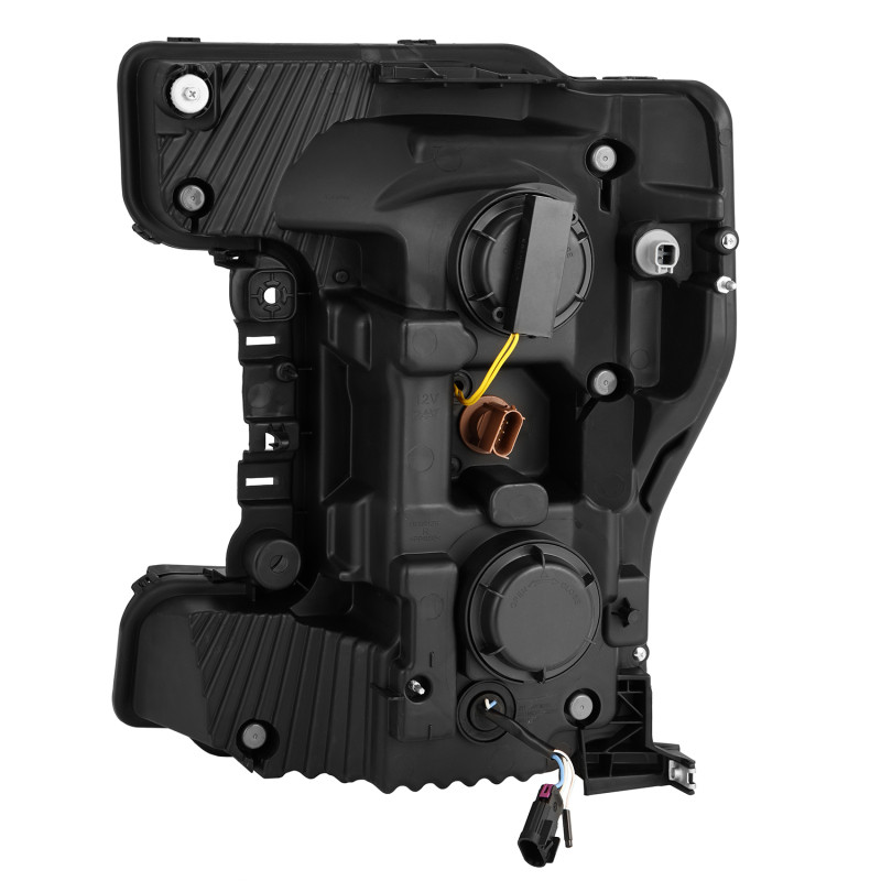 AlphaRex 17-19 Ford F-250/350/450/550  Super Duty PRO-Series Proj Headlights Black w/SeqSig & DRL