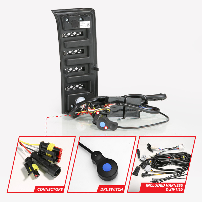 ANZO 22-24 Toyota Tundra (w/Factory LED Refl. & OE Bumper) Z-Series Full LED DRL Vent Lights - Pair