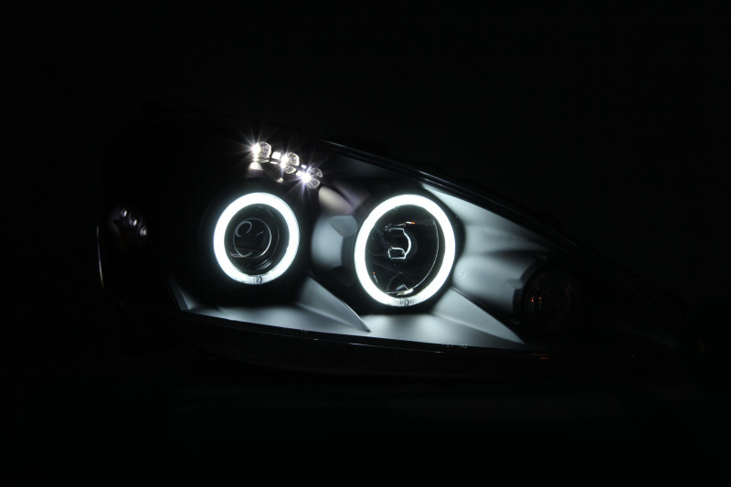 ANZO 2005-2006 Acura RSX Projector Headlights w/ Halo Black