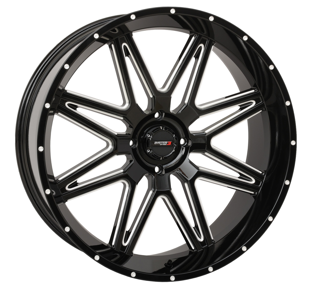 St7 Wheel 24x9 5+4 (0mm) 4/137 Gloss Black Milled
