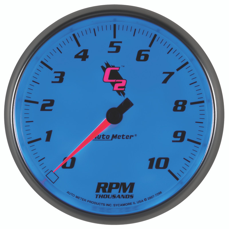 Autometer C2 5 inch 10000 RPM In-Dash Tachometer