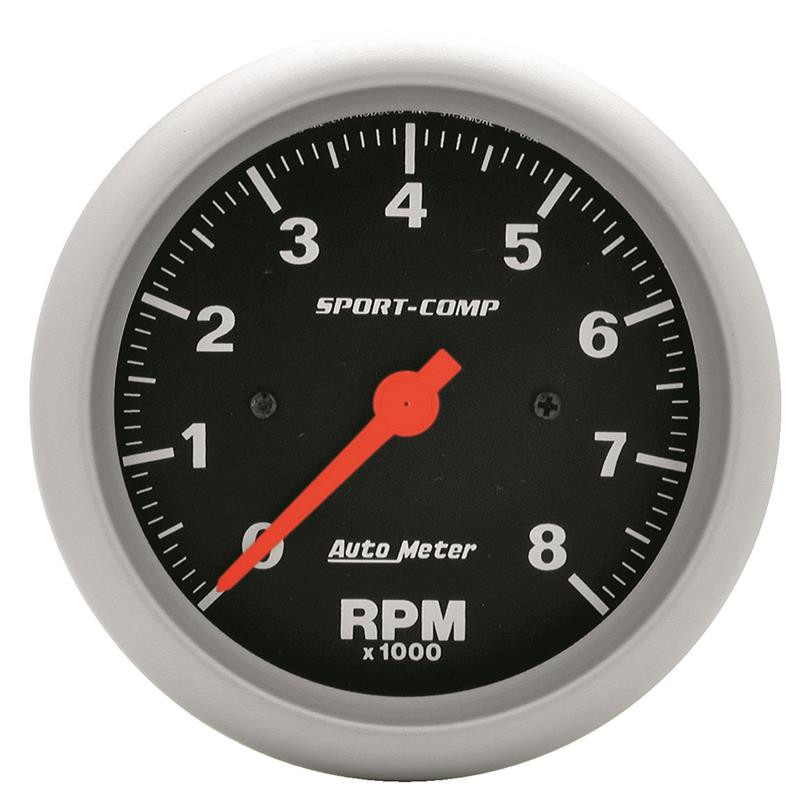 Autometer Sport-Comp 3-3/8 inch 8000 RPM Electronic In Dash Tach