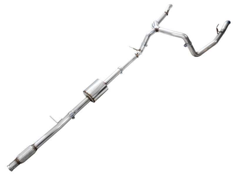 AWE 4th Gen GM 1500 5.3L 0FG Catback Split Rear Exit (w/ Bumper Cutouts) - OE Tips