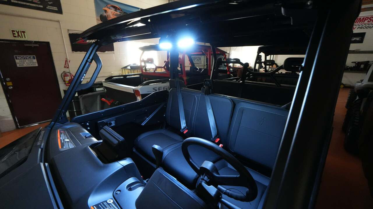 UTV Rearview Mirror built in LED dome light (Fits: RZR, X3, Rangers)