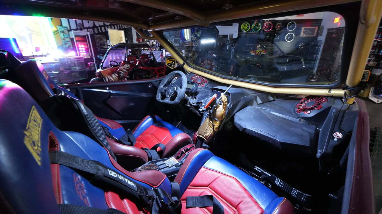 UTV Rearview Mirror built in LED dome light (Fits: RZR, X3, Rangers)