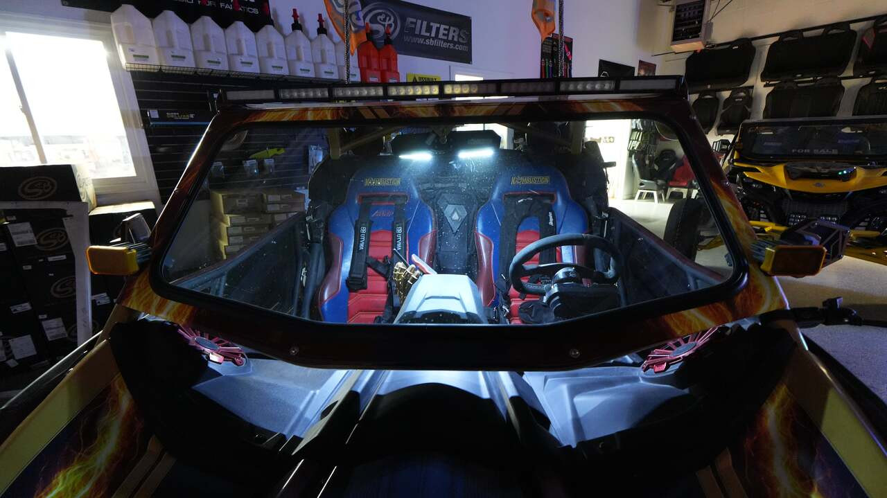 UTV Rearview Mirror built in LED dome light (Fits: RZR, X3, Rangers)