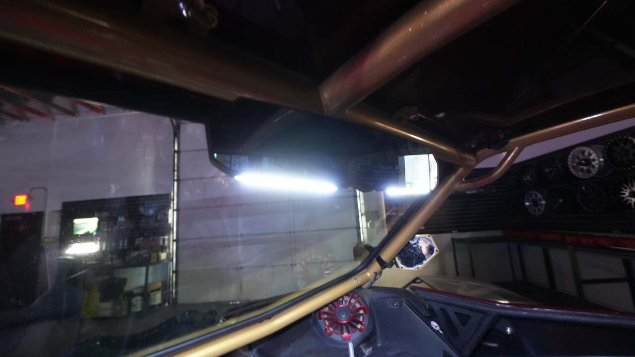 UTV Rearview Mirror built in LED dome light (Fits: RZR, X3, Rangers)