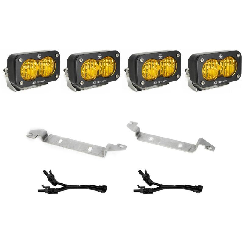 Baja Designs 2025 Toyota 4Runner S2 Sport Fog Pocket Light Kit - Amber