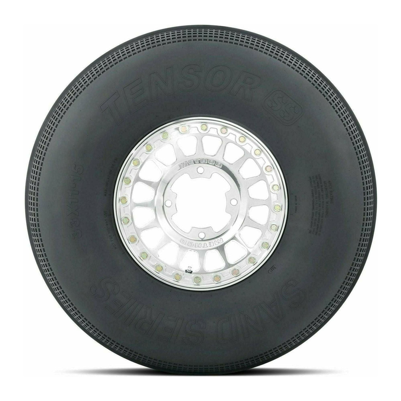Can Am Maverick R SB-8 Beadlock Wheel (Matte Brushed Grey) / Sand Series Tire Package