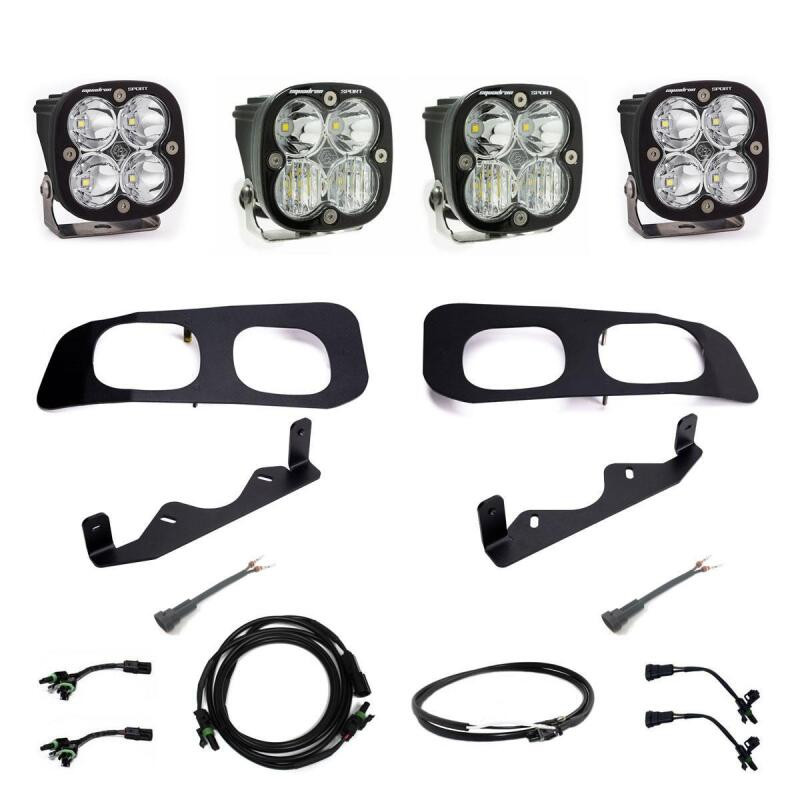 Baja Designs 2023+ Ford F-250/350 Super Duty Squadron Sport Dual Fog Pocket Light Kit w/ Upfitter