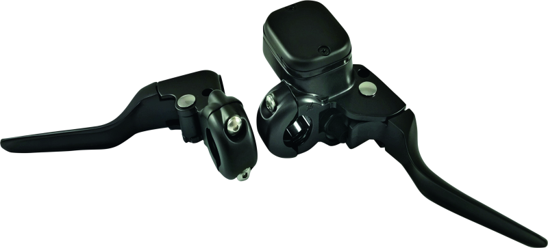 Bikers Choice Black 11/16 Bore Custom Handlebar Control Kit 1 Inch Bar Cable Clutch No Switches