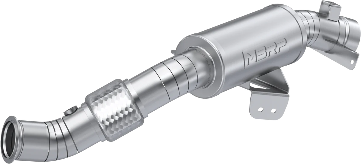 Single Slip On Turbo Back W/ 3" Performance Muffler Chrome