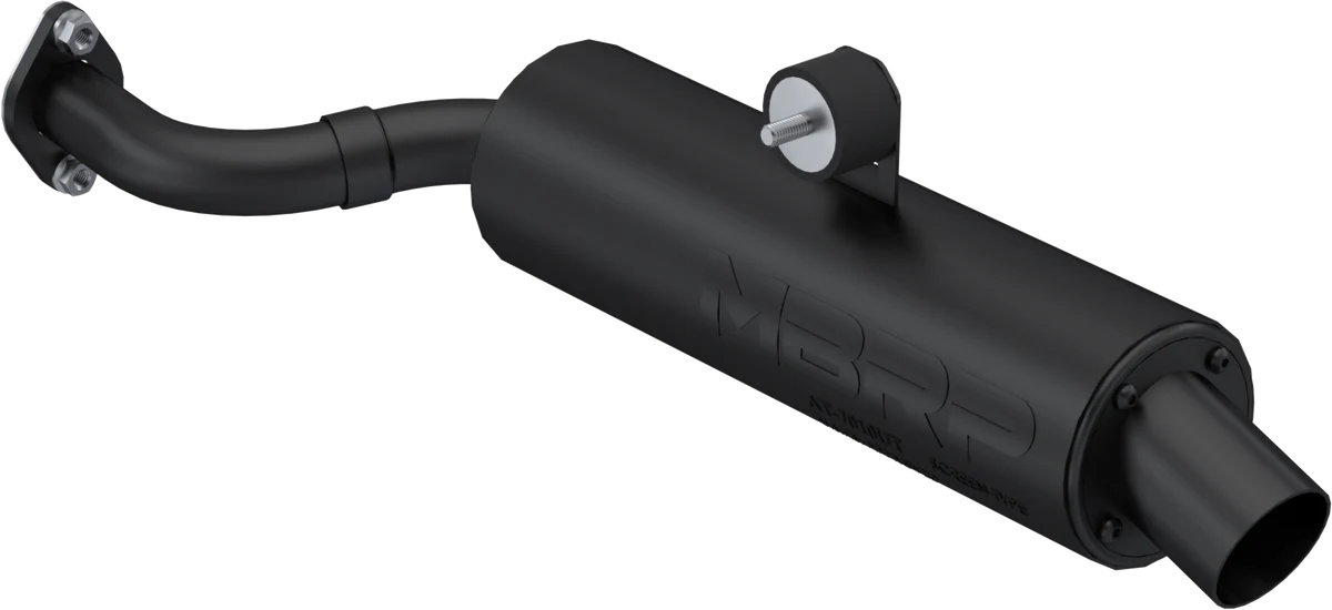 Single Slip On System W/ Utility Muffler Blk Can