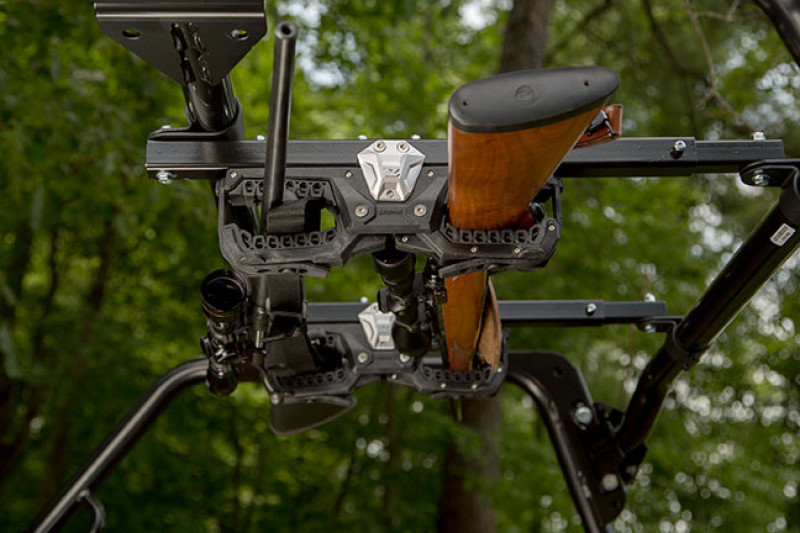 Seizmik 04+ A Cat/ Hon/JD/ Kaw/ Pol/ Suz/ Yam OHGR 2 Gun Rack 1.75 Clamp