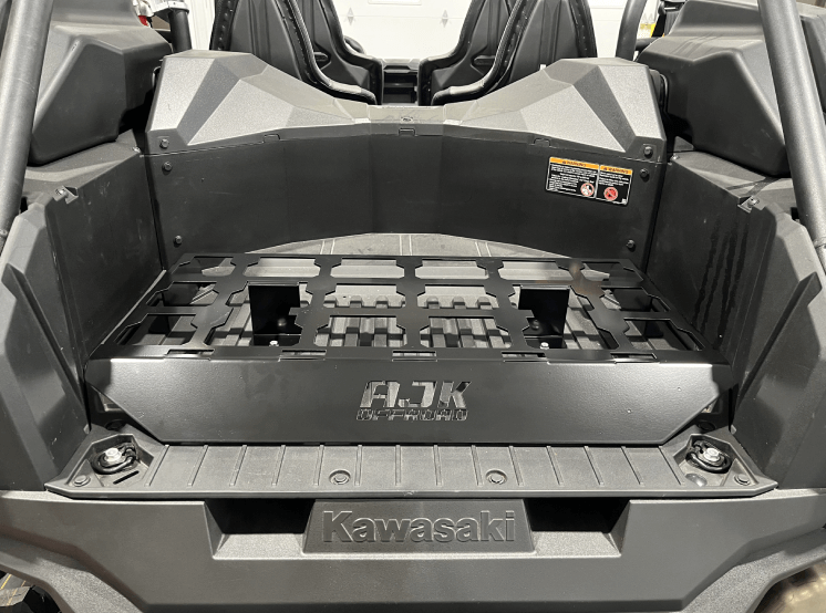 Kawasaki KRX Packout Mount - Subwoofer Compatible by AJK Offroad Installed with no Kits