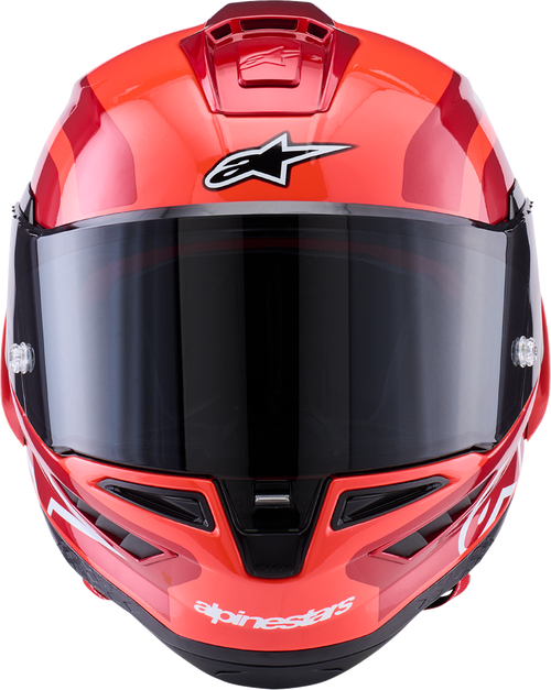 ALPINESTARS Supretech R10 Helmet - 22.06 - Arius - Gloss - Black/White/Double Red - Small 8203926-1683-S