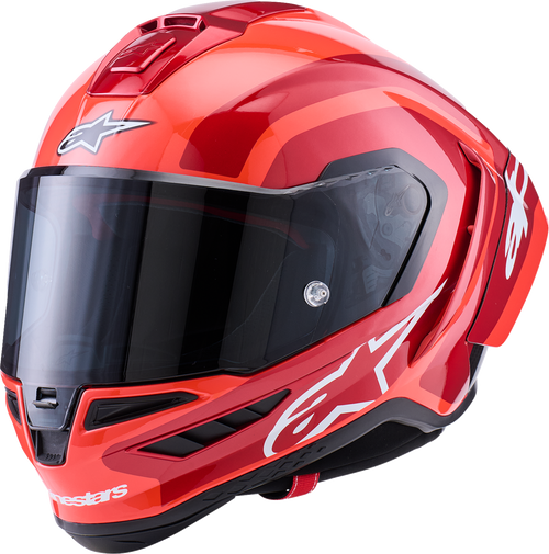 ALPINESTARS Supretech R10 Helmet - 22.06 - Arius - Gloss - Black/White/Double Red - Large 8203926-1683-L