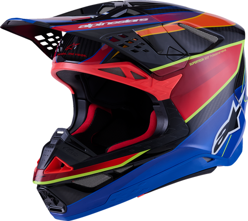 ALPINESTARS Supertech M10 Helmet - MIPS® - Era - Gloss Blue/Red/Yellow Fluo - XS 8301223-7356-XS
