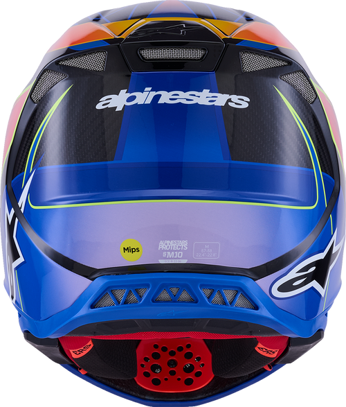 ALPINESTARS Supertech M10 Helmet - MIPS® - Era - Gloss Blue/Red/Yellow Fluo - Small 8301223-7356-S