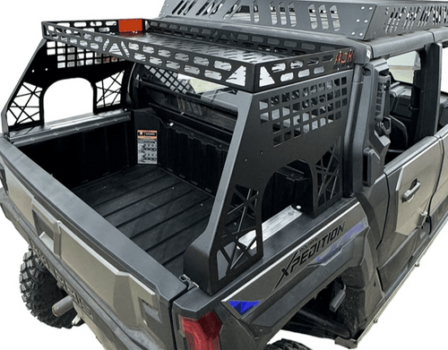 Polaris Xpedition Headache Rack 3/4 Rack  by AJK Offroad Right Side Back View