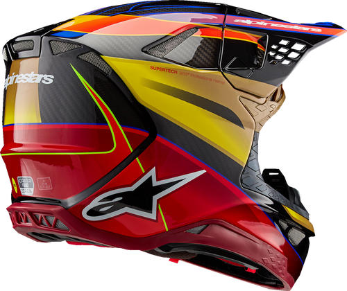 ALPINESTARS Supertech M10 Helmet - Era - MIPS® - Gloss Gold/Yellow/Rio Red - XL 8301223-5938-XL
