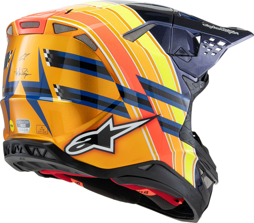 ALPINESTARS Supertech M10 Helmet - TLD Edition 25 - MIPS® - Gloss Dark Blue/Orange/Yellow/Fluo Red - Large 8300225-7156-L