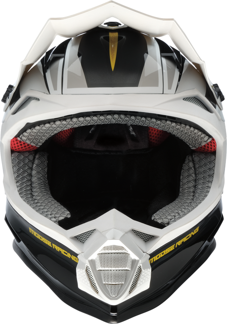 MOOSE OFFROAD MR3 Helmet - F.A.F. - White/Black/Gold - Medium 0110-8929