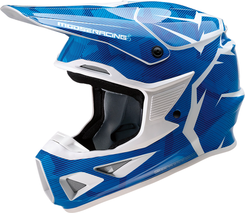 MOOSE OFFROAD F.I. Helmet - Agroid Camo - MIPS® - Blue/White - Large 0110-7769