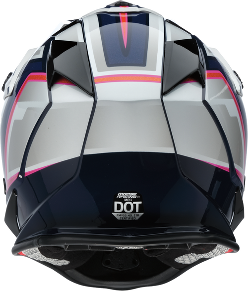 MOOSE OFFROAD MR3 Helmet - F.A.F. - White/Navy/Pink - Large 0110-8950