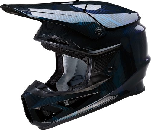 MOOSE OFFROAD F.I. Helmet - Agroid Camo - MIPS® - Iridescent Blue - Large 0110-7755