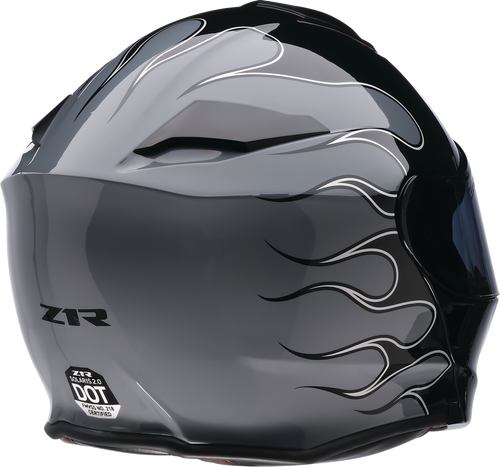 Z1R Solaris 2.0 Modular Helmet - Flame - Black/Gray - XL 0100-2656