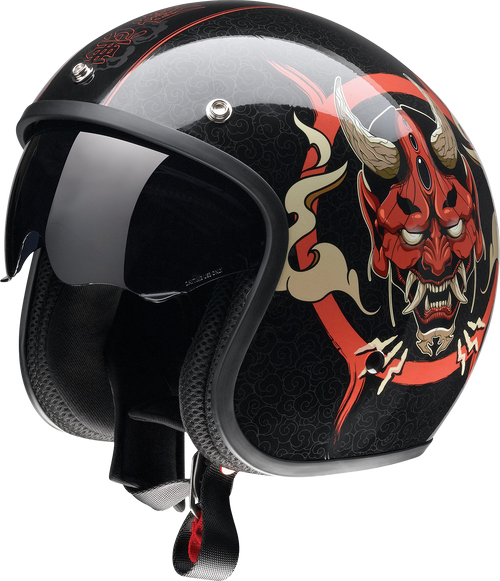Z1R Saturn Helmet - Devilish - Gloss Black/Red - Medium 0104-2878