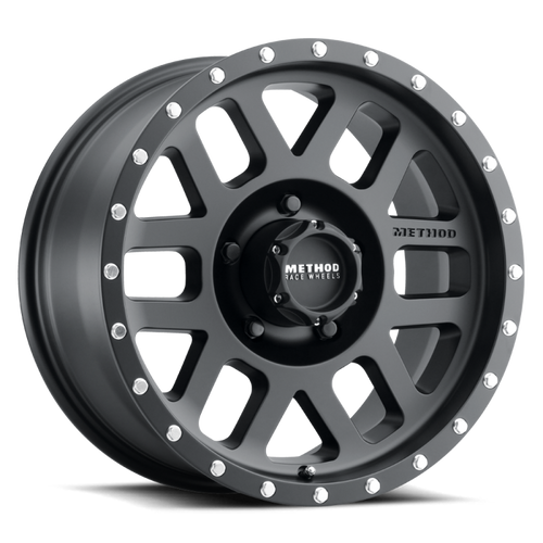 Method MR306 Mesh 17x8.5 0mm Offset 5x4.5 83mm CB Matte Black Wheel