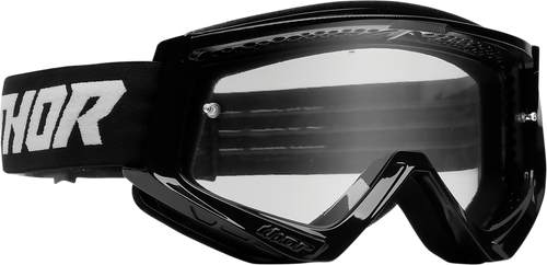 THOR Combat Goggle - Racer - Black/White - Clear Lens 2601-2701