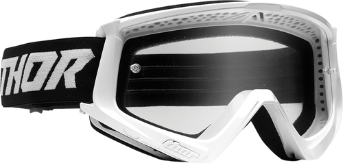 THOR Combat Goggle - Racer - White/Black - Clear Lens 2601-2702