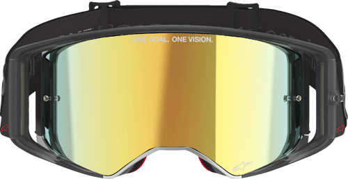 ALPINESTARS GOGGLES Supertech Vision Goggle - Vista - Black - Gold Mirror Lens 5100226-1581