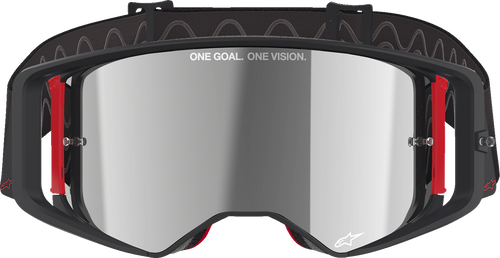 ALPINESTARS GOGGLES Supertech Goggle - Corp - Black/Red - Silver Mirror Lens 5100325-1434