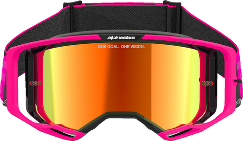 ALPINESTARS GOGGLES Vision 8 Goggle - Corp - Pink - Red Mirror Lens 5101625-3083