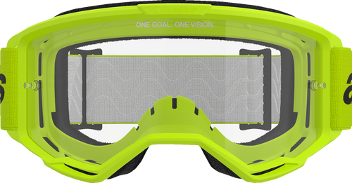 ALPINESTARS GOGGLES Vision 3 Goggle - Wordmark - Yellow - Clear Lens 5103325-5038