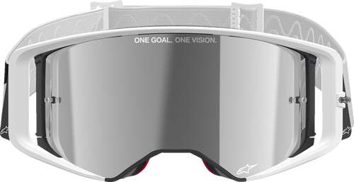 ALPINESTARS GOGGLES Supertech Goggle - Corp - White - Silver Mirror Lens 5100325-2055