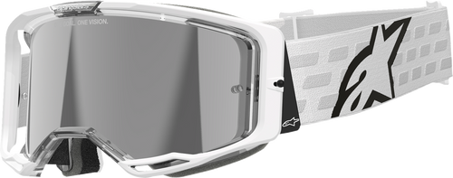 ALPINESTARS GOGGLES Vision 8 Goggle - Corp - White - Silver Mirror Lens 5101625-2055