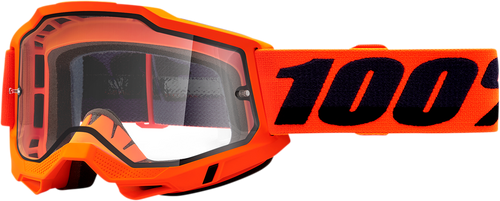 100% Accuri 2 Enduro Goggle - Dual Pane - Neon Orange - Clear Lens 50015-00004