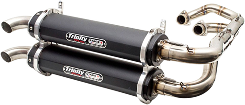 TRINITY RACING Dual Exhaust - Black TR-4162D-BK